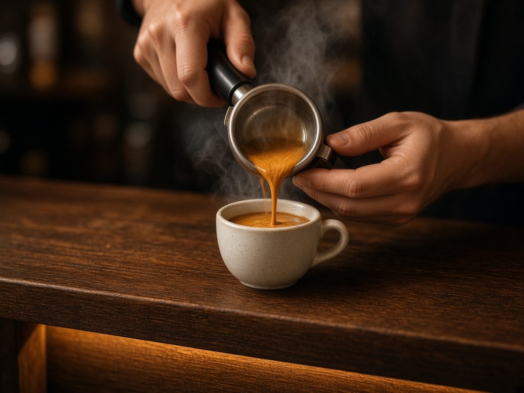 عصاره اسپرسو روی بار هانل